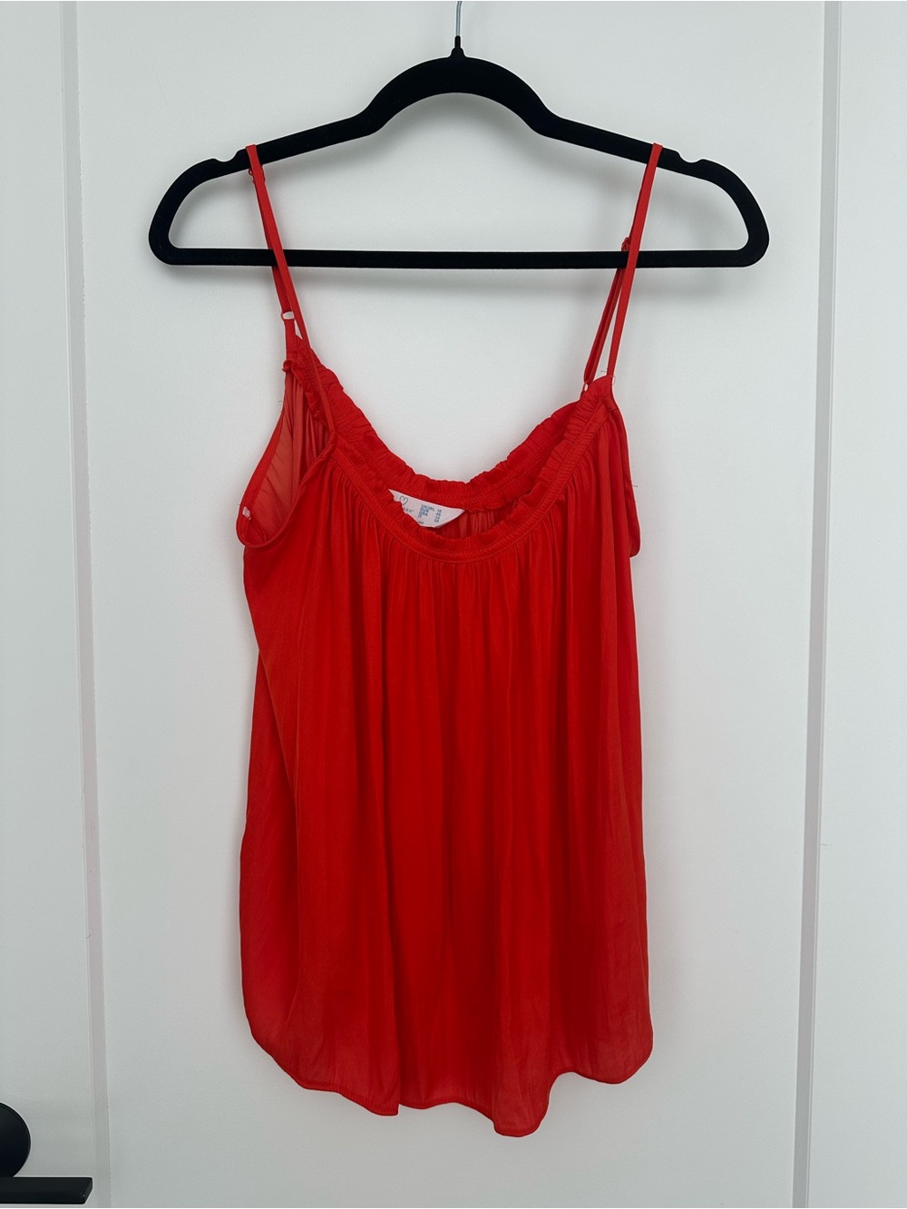 Primark Cares Red Chiffon Cami Tank Top Size 14 Flowy Adjustable Straps